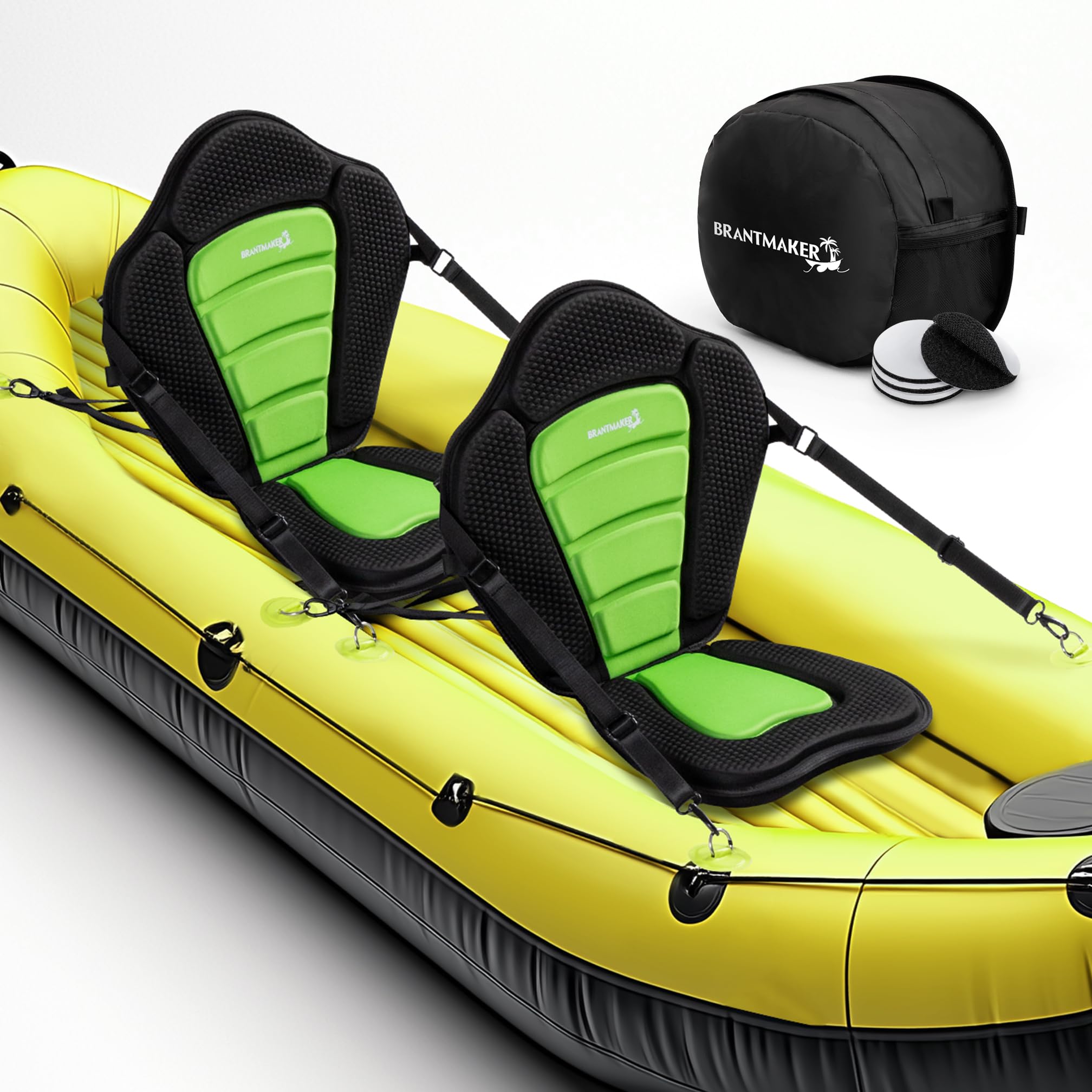 Photo 1 of (see all images) BRANTMAKER Kayak Seats with Back Support, Paddle Board Seat, Universal Thicken Cushion for Inflatable Paddleboard, Sup, Canoe, Ocean Kayak