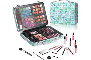 Hot Sugar Makeup Kit for Teenager Girls 10-12, All in One Beginner Makeup Kit for Women Full Kit, Teen makeup kit Cosmetic Gift Set on Birthday Christmas (Green Flamingo)