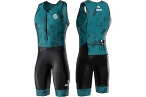 SLS3 Triathlon Suits Men - Durable AG Mens Tri Suit Sleeveless - Lightweight Breathable Trisuit with 2 Pockets for Storage