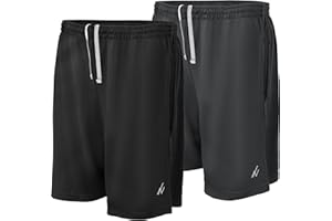 NY Threads Men's Athletic Shorts with Pockets, Basketball, Running and Gym Shorts, Lightweight and Quick Dry Workout Shorts