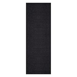 Custom Size Black Solid Plain Rubber Backed