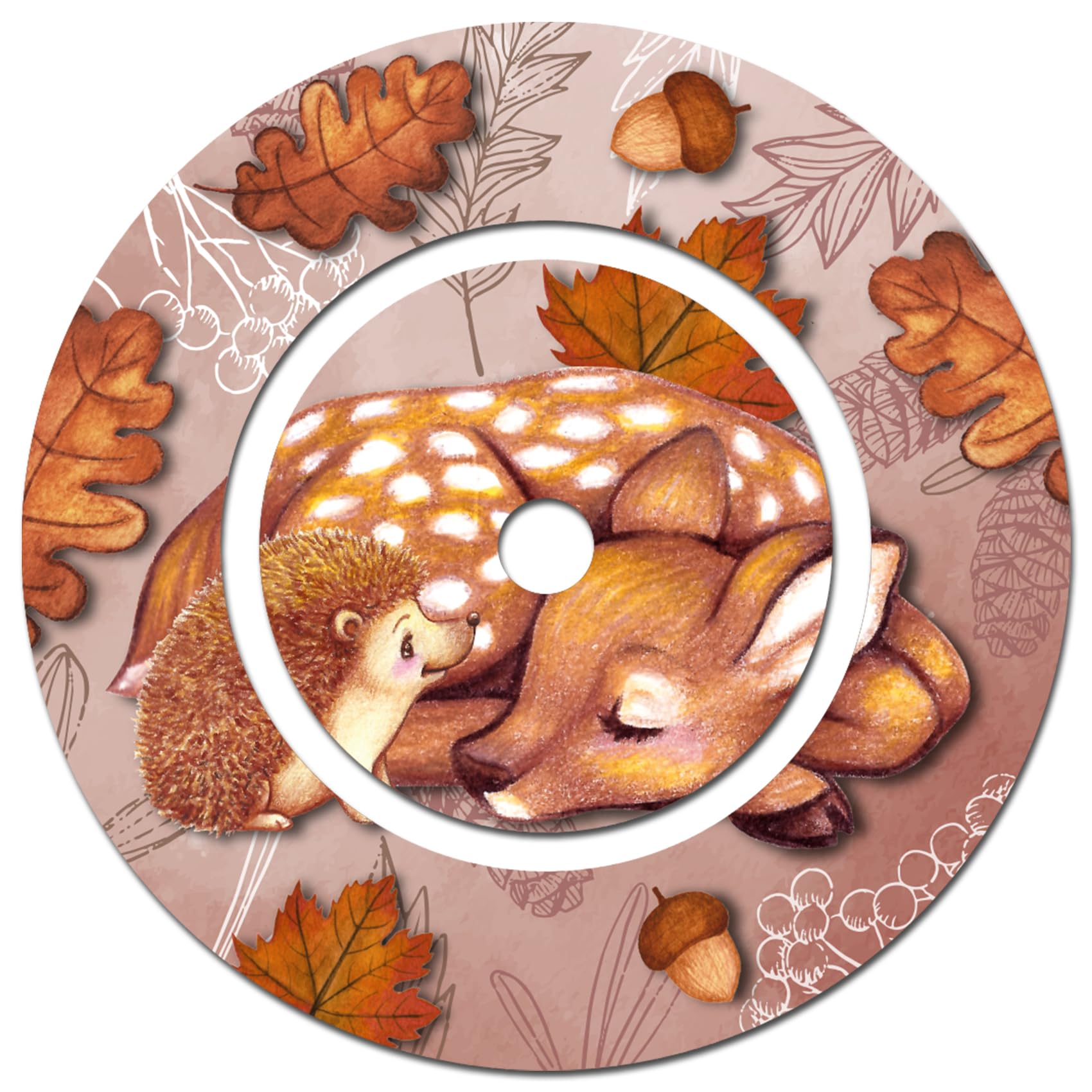 yabaduu Protective Film for Tonie Charging Station Design Sticker Cover Perfect Fit Film Accessories Y046 (No. 43 Autumn Deer Hedgehog Charging Station Film)