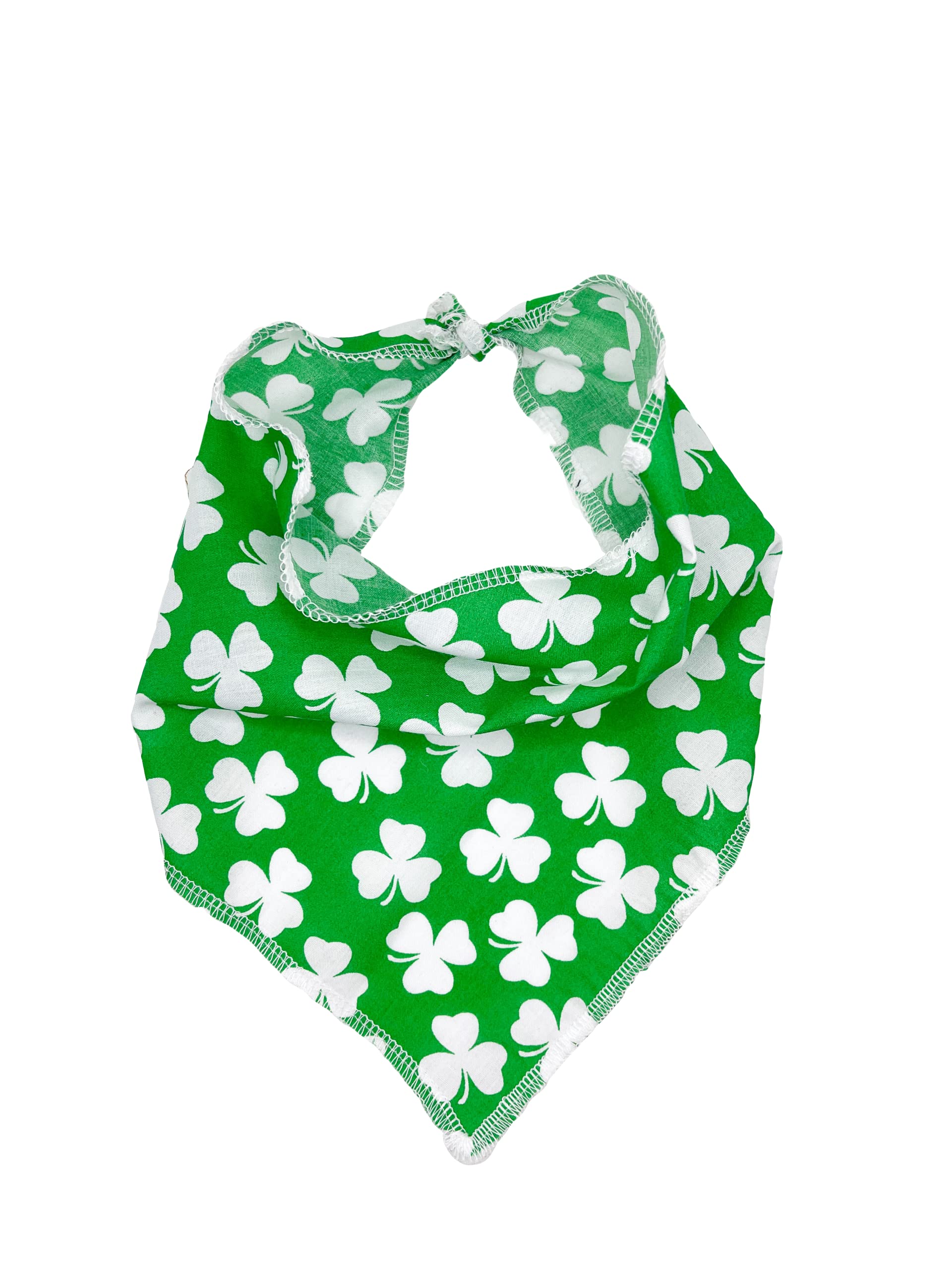 St Patricks Day Dog Bandana for Small and Large Dogs Shamrock Pet Accessory (S)