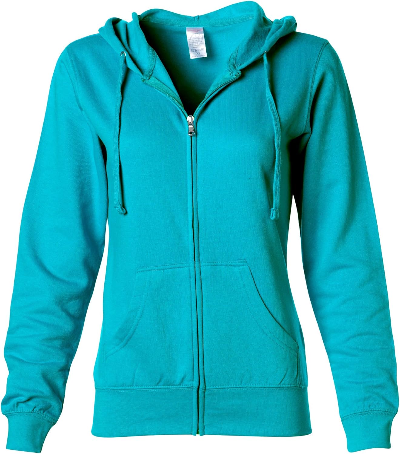 teal zip up jacket