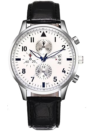Analogue White Dial Mens Watch - mw154
