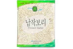 ROM AMERICA Hulled Pressed Barley - Premium Unpearled Superfood Hulless Barley for Soups, Stews, Oatmeal, Casseroles, Chili | Healthy Whole-grain Cooking | 납작보리 - 1.8 Pound (Pack of 1)