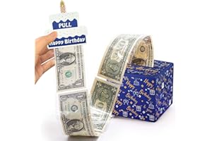 DTESL Happy Birthday Day Money Box for Cash Gift Pull,Money Gift Boxes for Cash,Money Box for Cash Gift Colourful Money Holder for Cash with Pull Out Card DIY Set Surprise Birthday Gift Box