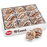 Cinnamon Rolls with White Icing | [18] Cinnamon Buns Individually Wrapped | Great Breakfast Pastry, Back to School Snacks | Kosher, Dairy Free &amp; Nut Free | Stern&rsquo;s Bakery