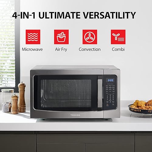 Toshiba Air Fryer Combo 4-in-1 Countertop Microwave Oven, Smart