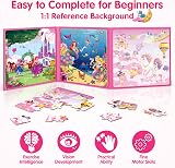SYNARRY Magnetic Puzzles 3-5 Year Old Girls Unicorn Mermaid Princess 20 Pcs view 4