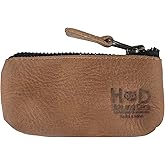 Hide & Drink, Leather Key Holder Pouch, Zippered Coin Bag, Money Purse, Earphone Holder, Charging Cable, Memory Cards Organizer, Vintage Style, Handmade