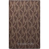 Michael Kors Men's Mason Folding Card Case, Silver-Tone Hardware/MK Signature Black, Brown/Black