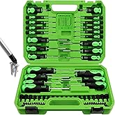 SWANLAKE 86PCS Magnetic Screwdriver Set,Includes Slotted/Phillips/Torx Mini Precision Screwdriver, Replaceable Screwdriver Bits and nut drivers With Sturdy tool box