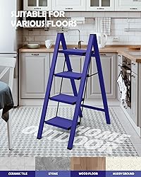 Taranta 4 Step Ladder,Aluminum Lightweight Folding