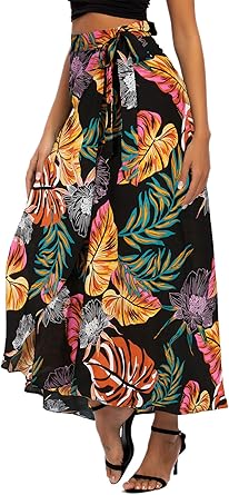 boho floral maxi skirt