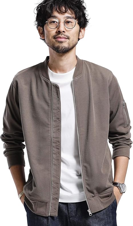 Amazon Co Jp Nano Universe Men S Milano Rib Ma 1 Blouson Khaki Clothing Accessories