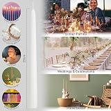 DECO EXPRESS Candles Set 50 Pack White Unscented Dripless Tapered 8 Hr view 4