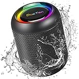 IPX7 Waterproof Speaker, DuoTen Portable Bluetooth 5.0 Wireless Speaker with 24 Hours 2800mAh 20W RGB Lights 360° Surround So