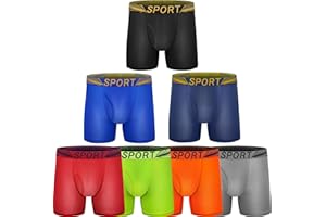 CSYER Boys Cotton Boxer Briefs Underwear Mesh Performance Sport Boxer Briefs for Big Boy with Fly 5 Pack