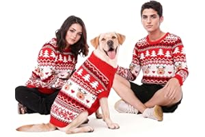 MuYaoPet Family Matching Dog and Owner Clothes Outfits,Christmas Pet Cat Sweater Costume for Small Medium Extra Large Dogs/Women/Men (Only for Human, L for Human Unisex(Bust 40.1inch))