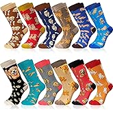Shihanee 12 Pairs Golden Retriever Socks Funny Gifts for Women Men Christmas Novelty Animal Crew Socks Stocking Bulk for Xmas Golden Retriever Lovers