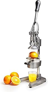 Lumaland Original Saftpresse aus Edelstahl hochwertige Zitruspresse mit Hebel Hand Entsafter manuell bedienbar ca. 6,5 Kg