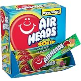 Airheads Sour Full-Size Candy Bars, Taffy Variety Pack, 60 Count Box | Individually Wrapped Bulk Candy, Three Assorted Flavors