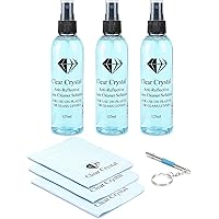Glasses Cleaner kit - Eyeglass Cleaner including 3 Anti-Reflective Lens Cleaner bottles 125 ml Each, 3 Microfiber Cleaning Cl