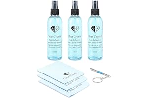 Glasses Cleaner kit - Eyeglass Cleaner including 3 Anti-Reflective Lens Cleaner bottles 125 ml Each, 3 Microfiber Cleaning Cl