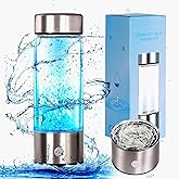 Hydrogen Water Bottle,Portable Hydrogen Water Generator Machine, Improve Water in 3 Minutes Quick Electrolysis, Suitable for Home, Office, Travel, Daily Drinking (Silver)
