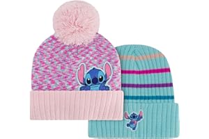 Concept One Disney Lilo and Stitch Winter Beanie Hat Knitted Stocking Cap, 2-Piece Set, One Size