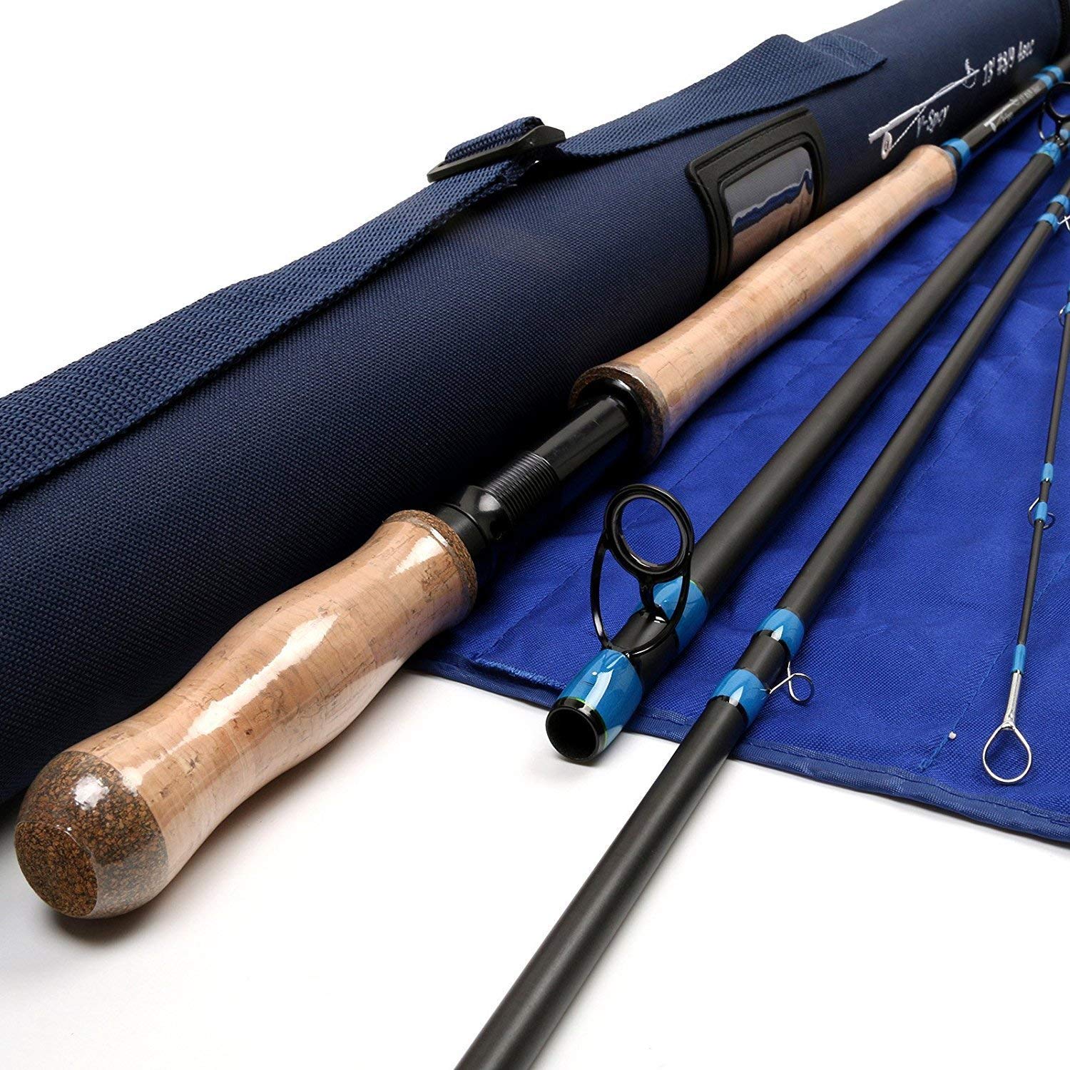 MAXIMUMCATCH Spey Fly Rod 4-piece Carbon Spey Rod Fly Fishing with Cordura Tube (14ft 9/10weight 4sec)