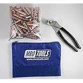 50 Cleco Blechbefestigungen 3/16" + Zange - Messing-Farben Für Metallarbeiten