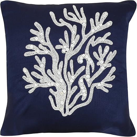 Amazon Com Nautical Theme Pillow Cover With Sea Coral Design