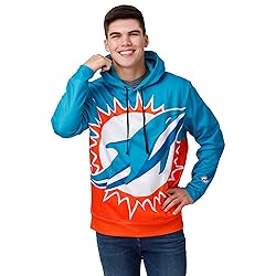 FOCO Miami Dolphins NFL Mens Bold Logo Hoodie - M