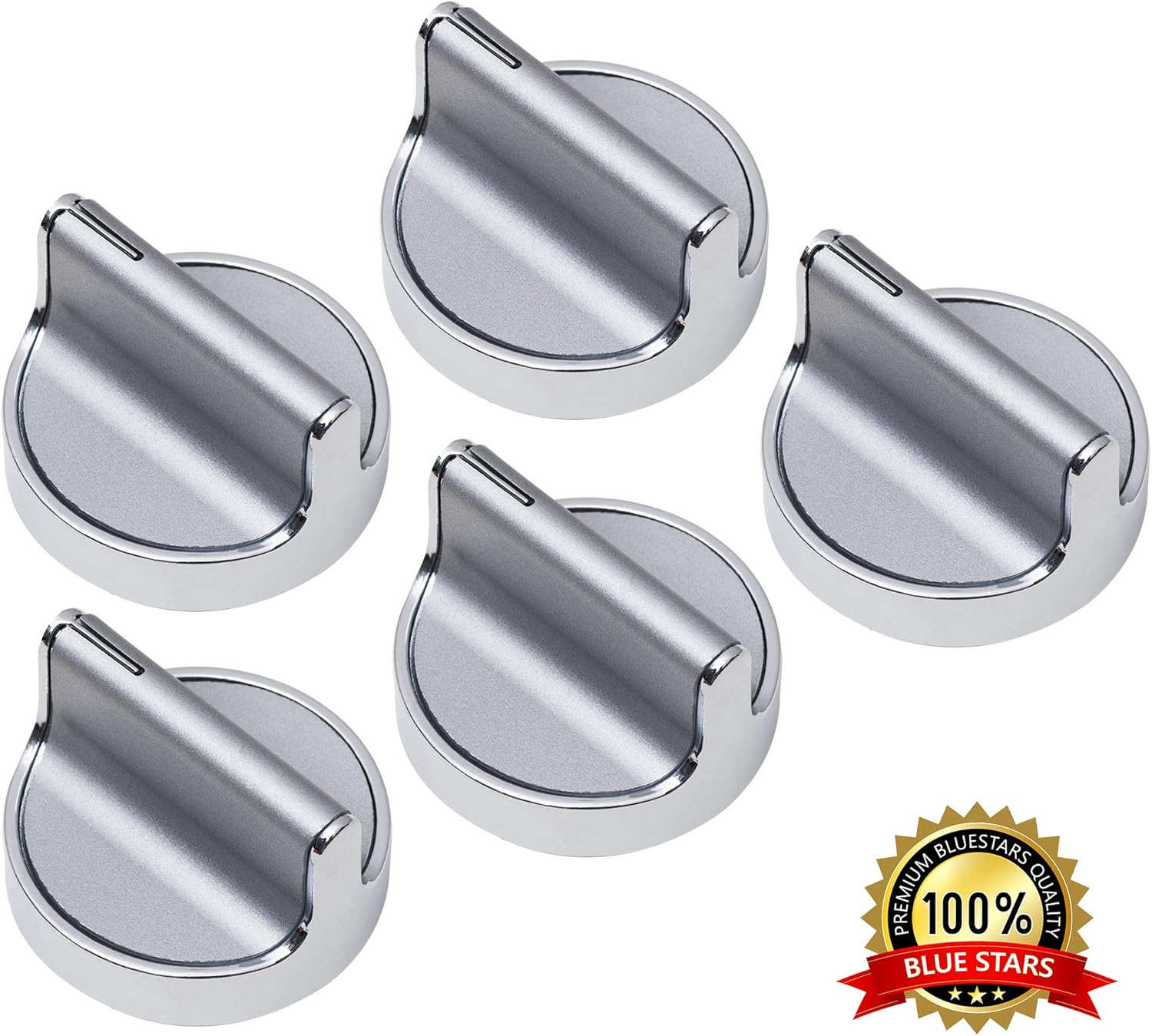 thumbnail image 2 of Walmine Stove Control Knob Replacement For Whirlpool - D-Shaped Rod 0.26" ID, Pack Of 4 (Model W10698166) 2 of 13