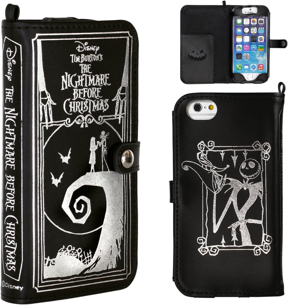 Golden Berg 19-829295 Nightmare Before Christmas Split Leather Case for iPhone6 - Black