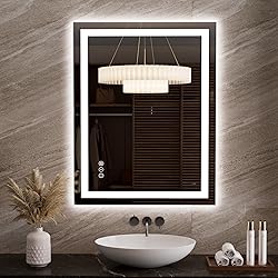 LOAAO 27.6"x35.4" LED Mirror for Bathroom, Lighted