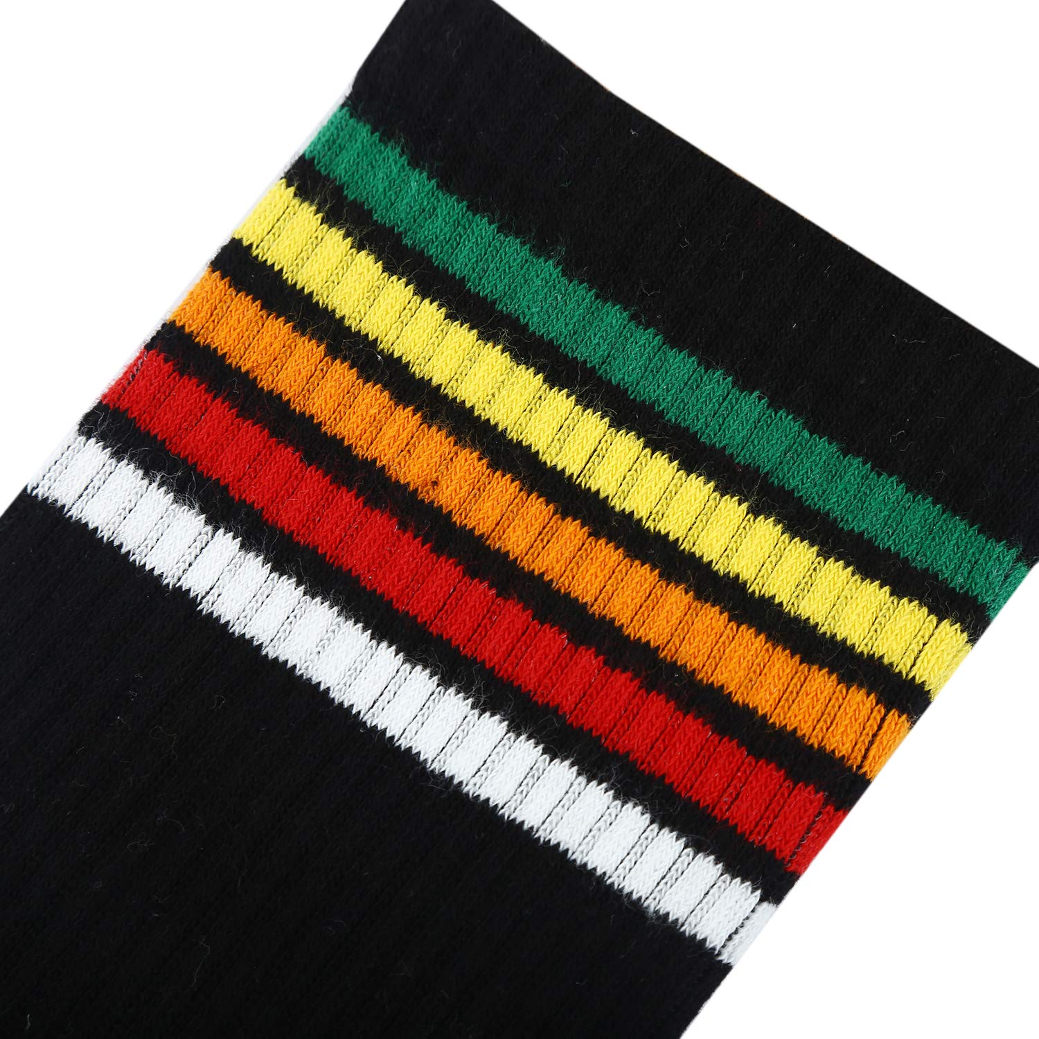 Womens Rainbow Crew Socks Stripes Casual Socks Cotton Hipster Dress Socks 3 Pairs