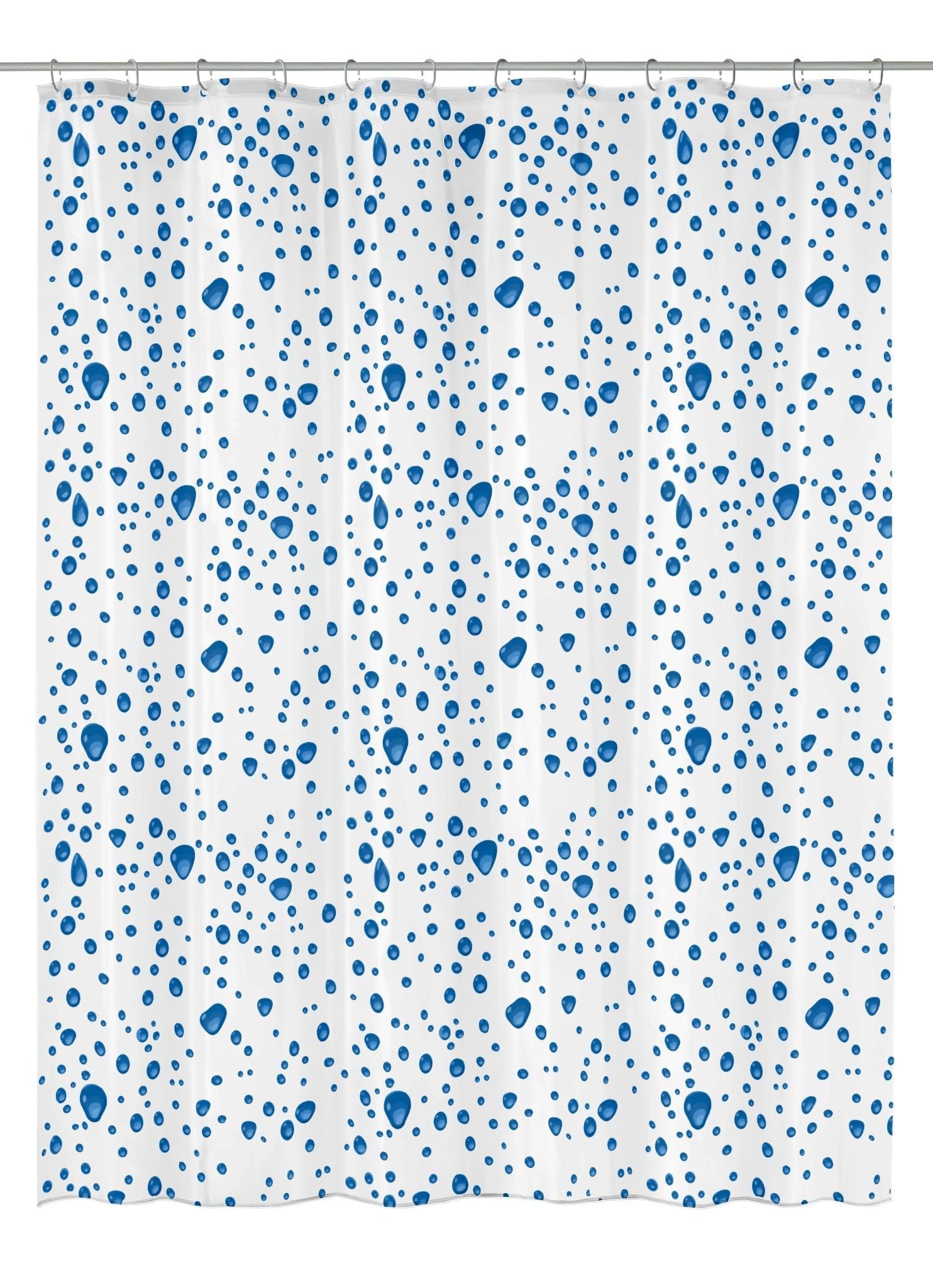 Kleine Wolke 180 x 200 cm Bubble Shower Curtain with a Marine Blue Bubble Design