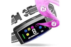 SEEPARK 2023 AI Dog Bark Collar Sets for Large Small Medium Dogs| 2in1 No Shock/Safe Shock Barking Collar with 3 Adjustable Shock Mode |IP68 Waterproof Rechargeable Anti Bark Device with Training Clicker