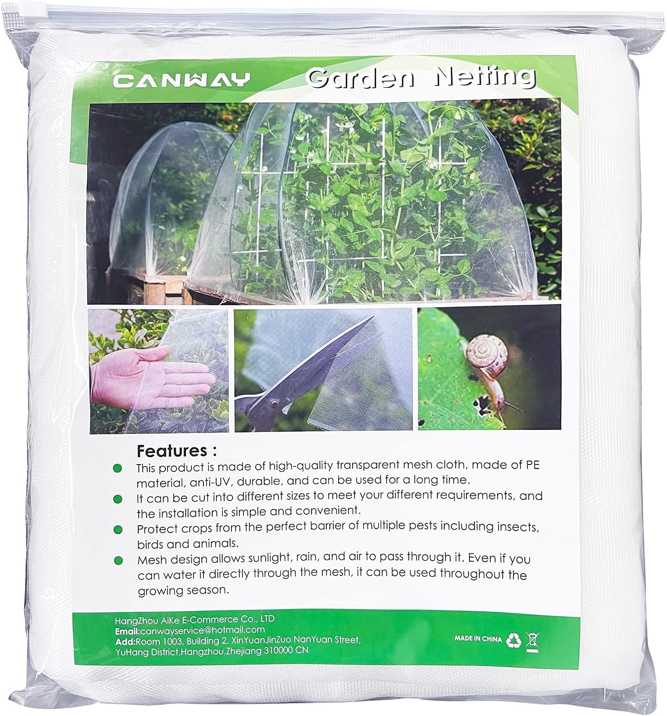 Garden Netting, (2 Pack) CANWAY Plant Covers Barrier Protect for Vegetables Plants Fruits Crops 6.5ft x 9.8ft Ultra Fine Mesh Netting for Plants, Reusable Thicken Patio Gazebo Screen Barrier Net