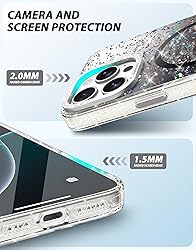 iMangoo for iPhone 16 Pro Case Clear Compatible