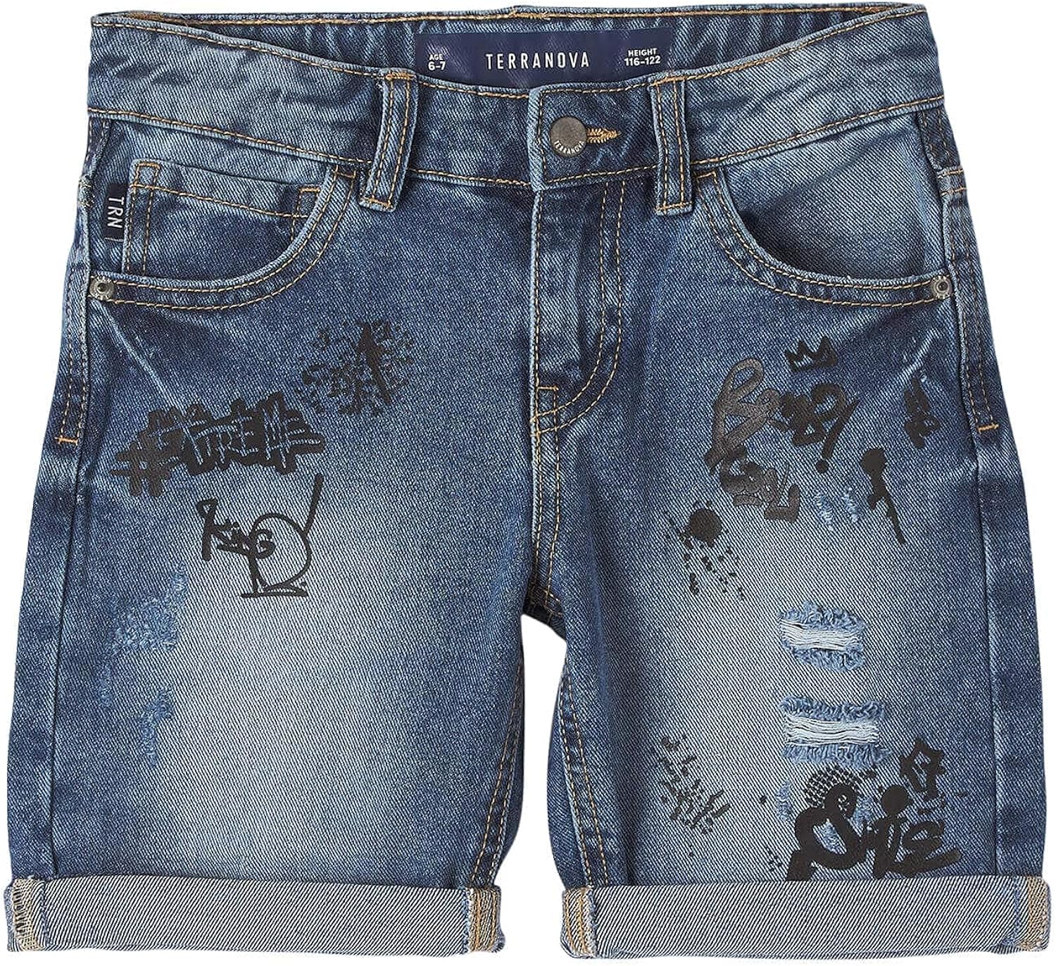 TERRANOVA Shorts Jeans con Scritte Bambino Amazon.it Abbigliamento