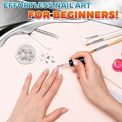 520 Pcs Nail Rhinestones for Nails - Bow Nail