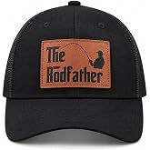 Fishing Hat for Dad Grandpa, Mens Fish Trucker Hat, Funny Fisherman Gift