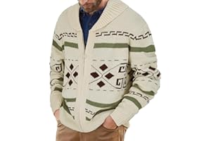 TAAMLOU Men's Long Sleeve Casual Comfort Fit Cardigan Sweater Shawl Collar Soft Fabric