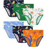 JAHSIYI Boys 100% Cotton Briefs Soft Underwear Size 2T-12Yrs 6-Pack | Skin-Friendly, Full Coverage, Durable Seams, Elastic Waistband, Various Prints, Comfy Fit with Front Opening Fly, Wedgie Free