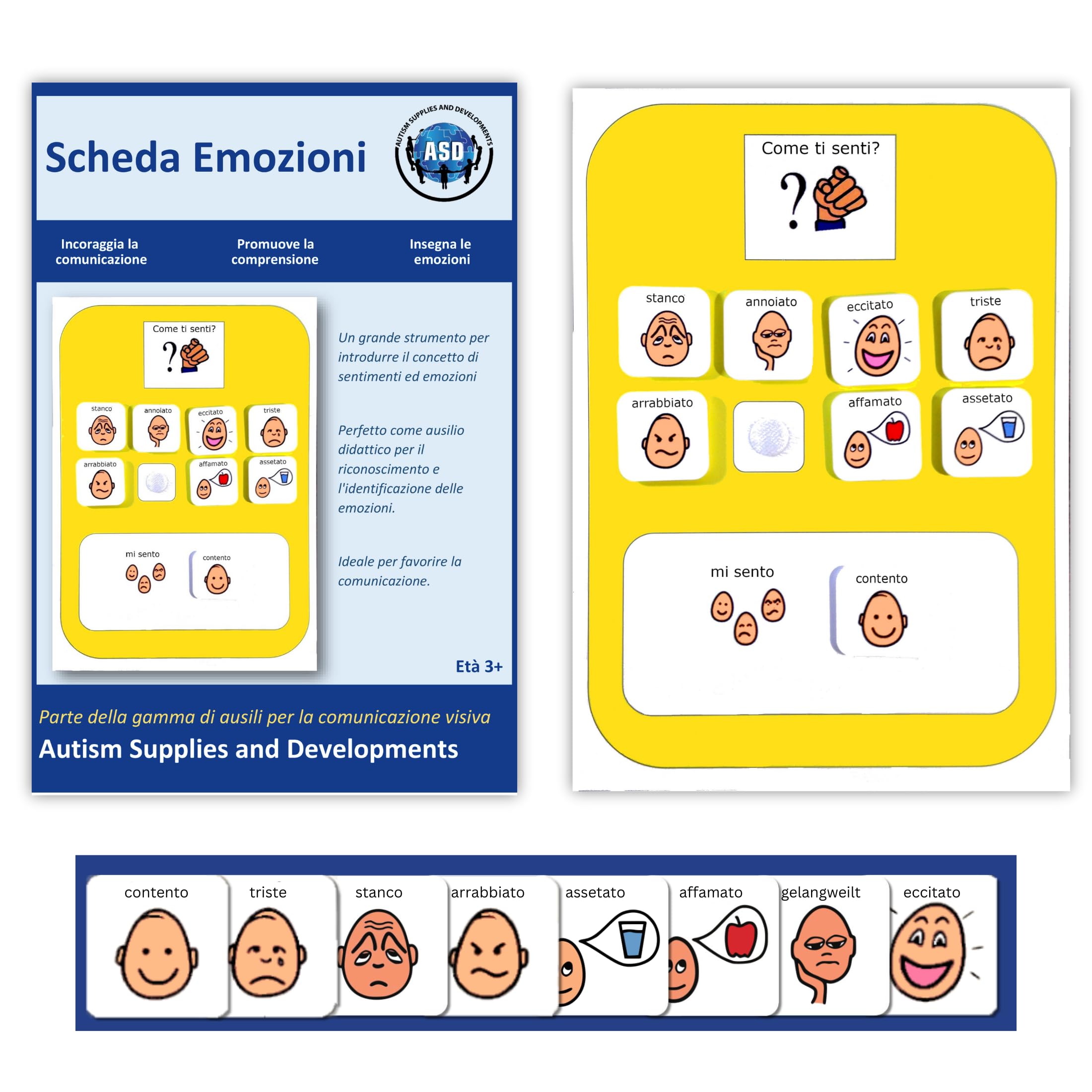 Plastic Visual Emotion Board (Italian)