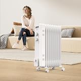 VonHaus Oil Filled Radiator 9 Fin 2000W Portable Electric Heater view 9